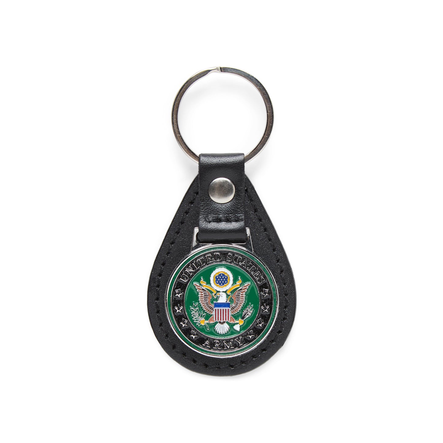 OODA United States Army Leather Key Chain - Black