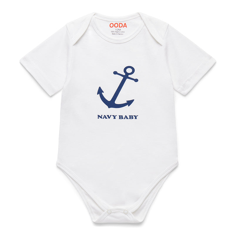 OODA Navy Baby Onesie Shirt (Organic Cotton)